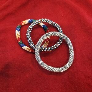 Elegant Multicolor Beaded Bracelet Set